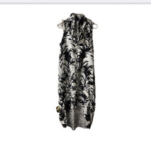 Cynthia Rowley Black and White Sleeveless Linen Dress